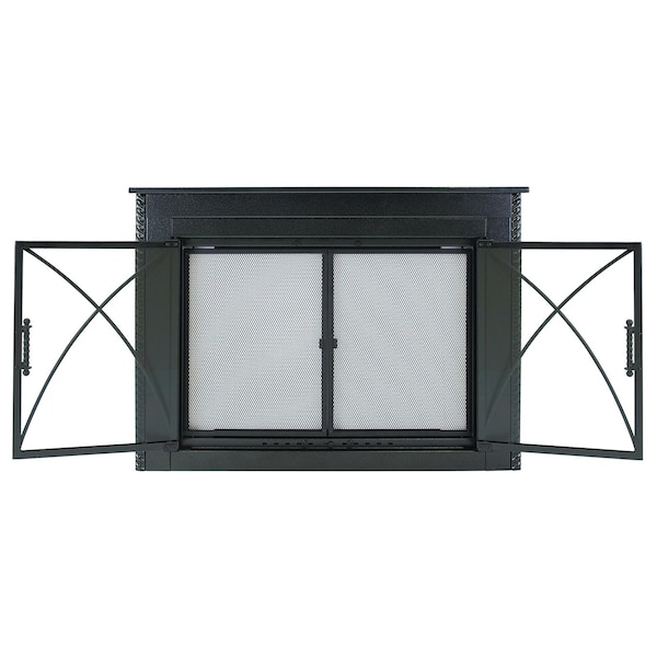 Fireplace Glass Doors Albus Large Glass Door - AL-1902
