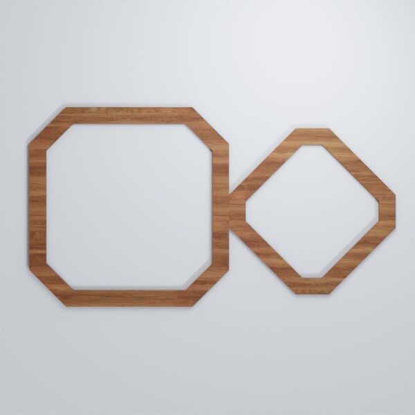 Ekena Millwork Large Lockhart Decorative Fretwork Wood Wall Panels, Walnut, 39 7/8"W x 23 3/8"H x 3/8"T - WALW24X24X0375LKHWA