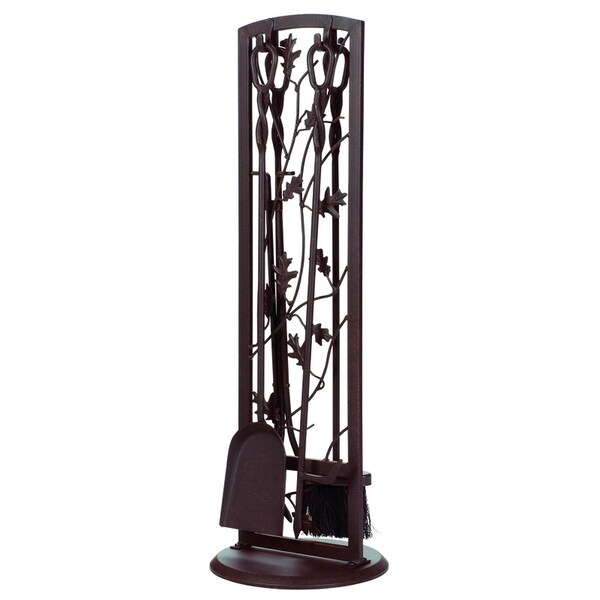 Panacea Panacea Colonial Brown Powder Coated Steel Fireplace Tool Set - 15913