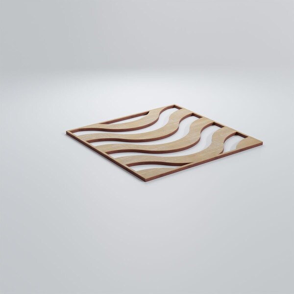 Ekena Millwork Medium Parker Decorative Fretwork Wood Wall Panels, Birch, 15 3/8"W x 15 3/8"H x 3/8"T - WALW16X16X0375PKRBI