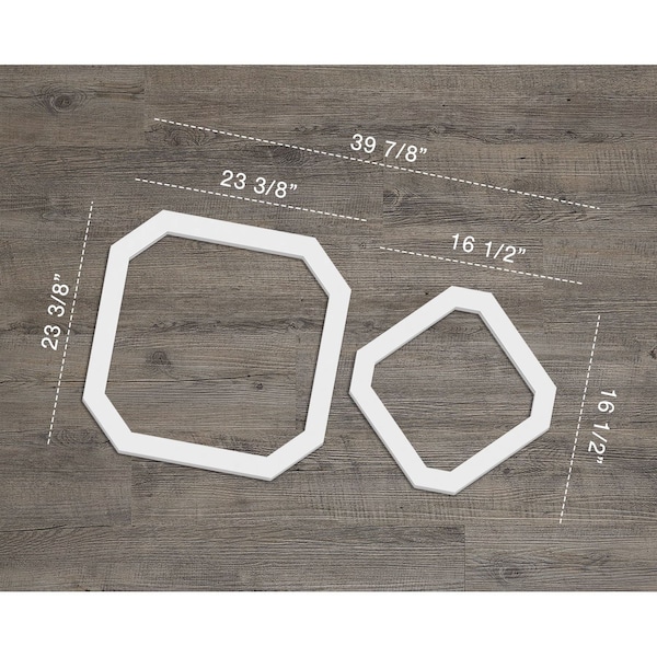 Ekena Millwork Large Lockhart Decorative Fretwork Wall Panels in Architectural PVC, 39 7/8"W x 23 3/8"H x 3/8"T - WALP24X24LKH