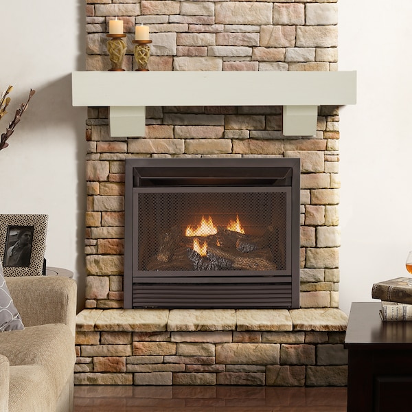 Duluth Forge 48In. Fireplace Shelf Mantel With Corbel Option Included - Antiqu - DFSM48-AW