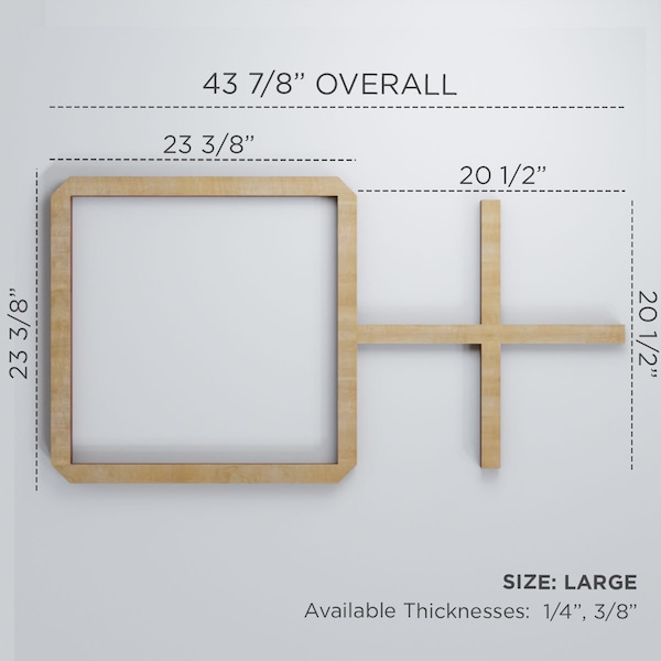 Ekena Millwork Large Burnett Decorative Fretwork Wood Wall Panels, Alder, 43 7/8"W x 23 3/8"H x 3/8"T - WALW24X24X0375BURAL