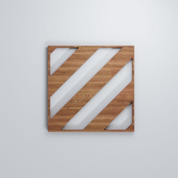 Ekena Millwork Extra Small Strymon Decorative Fretwork Wood Wall Panels, Walnut, 7 3/8"W x 7 3/8"H x 3/8"T - WALW08X08X0375STRWA