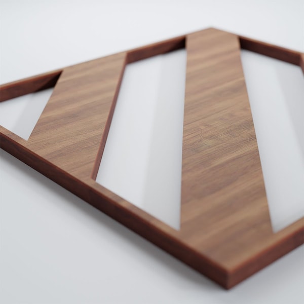 Ekena Millwork Extra Small Strymon Decorative Fretwork Wood Wall Panels, Walnut, 7 3/8"W x 7 3/8"H x 3/8"T - WALW08X08X0375STRWA