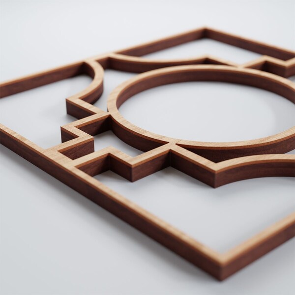 Ekena Millwork Extra Small Gypsum Decorative Fretwork Wood Wall Panels, Alder, 7 3/8"W x 7 3/8"H x 3/8"T - WALW08X08X0375GYPAL