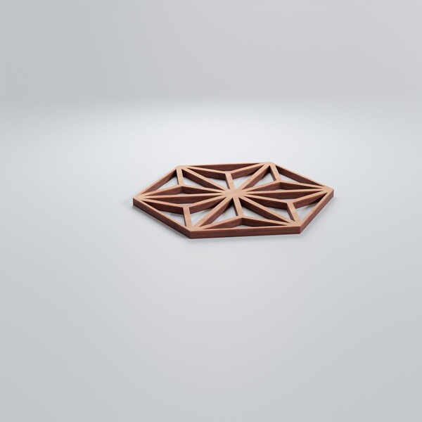 Ekena Millwork Extra Small Hampton Decorative Fretwork Wood Wall Panels, Cherry, 7 3/8"W x 8 1/2"H x 3/8"T - WALW08X08X0375HMPCH