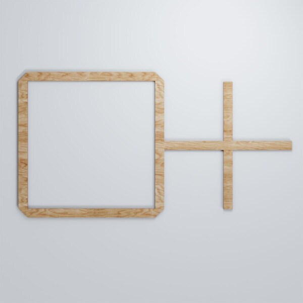 Ekena Millwork Large Burnett Decorative Fretwork Wood Wall Panels, Red Oak, 43 7/8"W x 23 3/8"H x 3/8"T - WALW24X24X0375BURRO