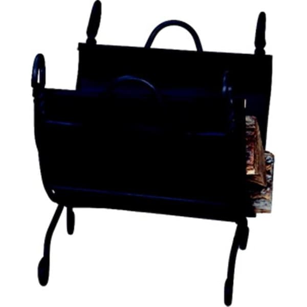 Uniflame Uniflame W-1125 RING SWIRL BLACK LOG RACK WITH CANVAS CARRIER - W-1125