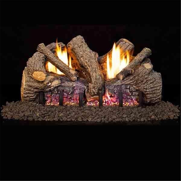 Cunningham Gas Products Real Fyre  30 in. G19A Series Foothill Oak Vent Free Log Set - FTO-30