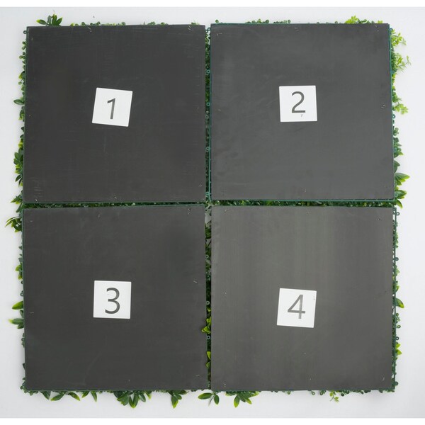Ejoy 20 in. x 20 in. Artificial Topiary Hedge Panel with Backing, 4PK - AHB001