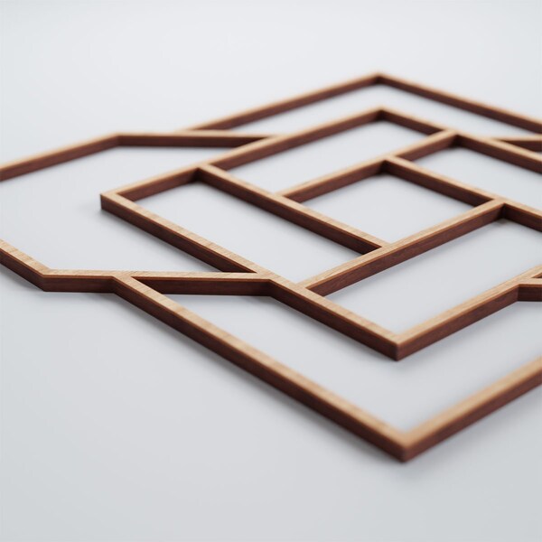 Ekena Millwork Medium Loveland Decorative Fretwork Wood Wall Panels, Alder, 15 3/8"W x 15 3/8"H x 3/8"T - WALW16X16X0375LLDAL