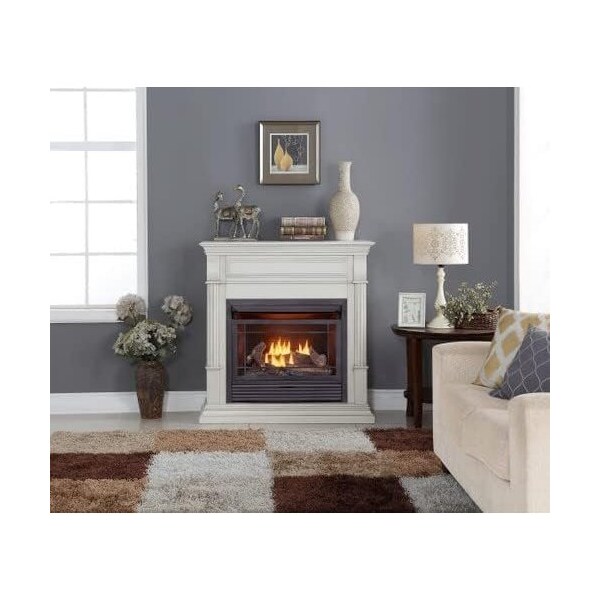 Duluth Forge Vented Natural Gas Log Set With Remote Control Kit, 30 in, 65,000 BTU, Heartland Oak - FNVL30-1-RO