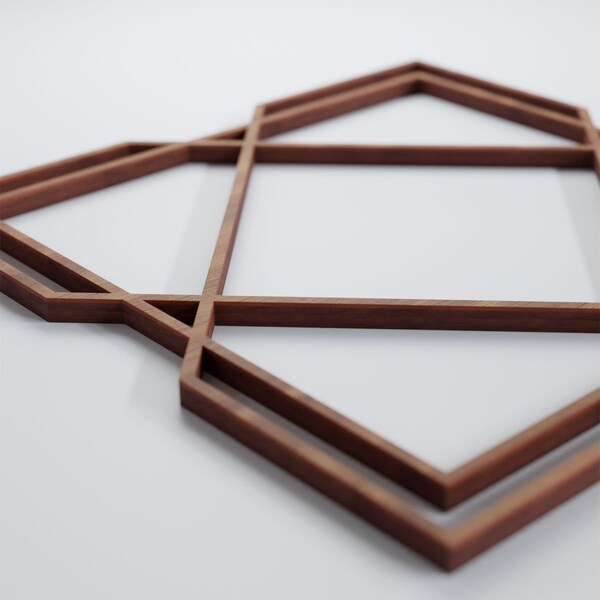 Ekena Millwork Small Kiowa Decorative Fretwork Wood Wall Panels, Walnut, 11 3/8"W x 11 3/8"H x 3/8"T - WALW12X12X0375KWAWA