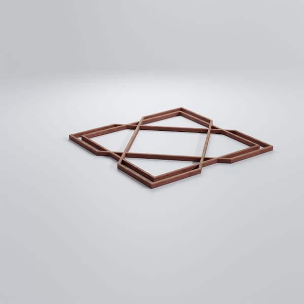 Ekena Millwork Small Kiowa Decorative Fretwork Wood Wall Panels, Walnut, 11 3/8"W x 11 3/8"H x 3/8"T - WALW12X12X0375KWAWA