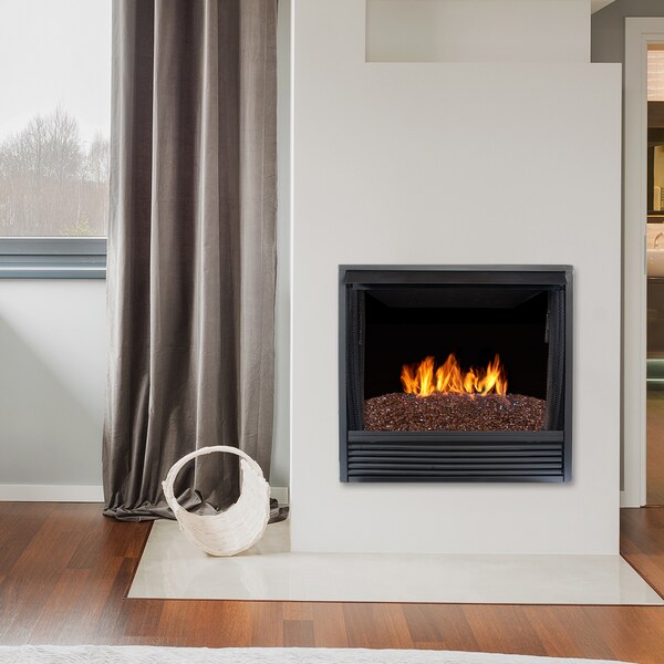 Duluth Forge Vented Fire Glass Burner Kit - 24In., 65,000 Btu, Natural Gas, Match - FGB24-1