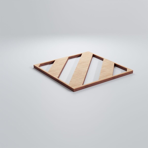 Ekena Millwork Extra Small Strymon Decorative Fretwork Wood Wall Panels, Alder, 7 3/8"W x 7 3/8"H x 3/8"T - WALW08X08X0375STRAL