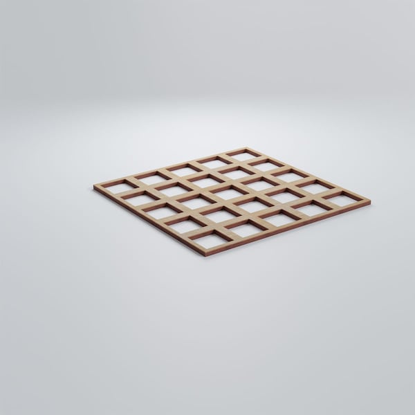Ekena Millwork Medium Manchester Decorative Fretwork Wood Wall Panels, Hickory, 15 3/8"W x 15 3/8"H x 3/8"T - WALW16X16X0375MNCHI