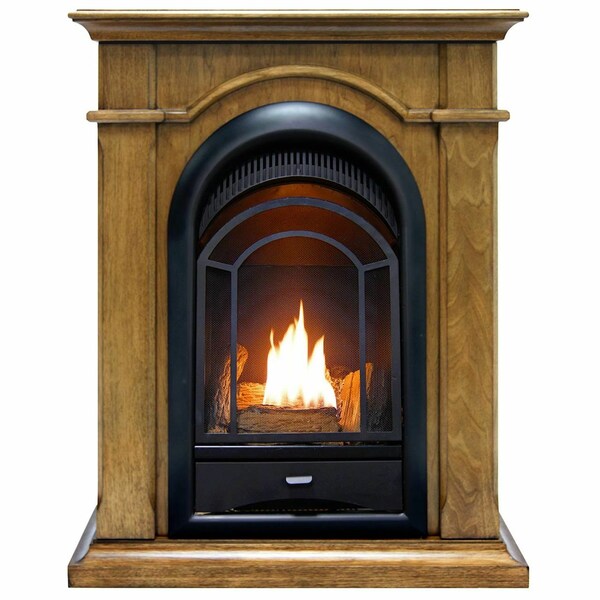 Procom Dual Fuel Ventless Gas Fireplace System - 10,000 Btu, T-Stat Control - FS100T-TA