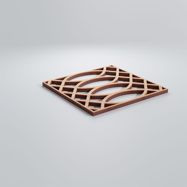 Ekena Millwork Extra Small Montrose Decorative Fretwork Wood Wall Panels, Alder, 7 3/8"W x 7 3/8"H x 3/8"T - WALW08X08X0375MNTAL
