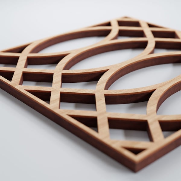 Ekena Millwork Extra Small Montrose Decorative Fretwork Wood Wall Panels, Alder, 7 3/8"W x 7 3/8"H x 3/8"T - WALW08X08X0375MNTAL
