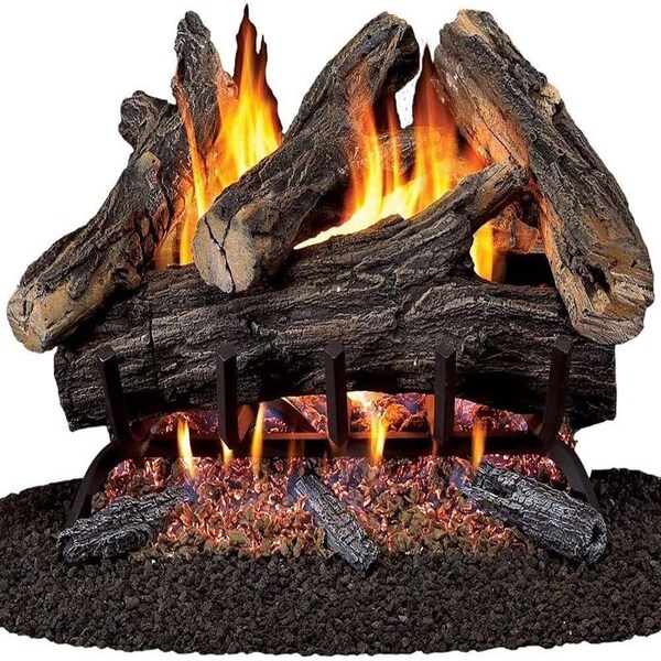 Procom Heating Heating Vented Natural Gas Log Set With Remote Control Kit, 24 in, 55,000 BTU - WAN24N-2-RO
