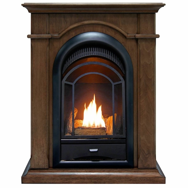 Procom Dual Fuel Ventless Gas Fireplace System - 10,000 Btu, T-Stat Contr - FS100T-W