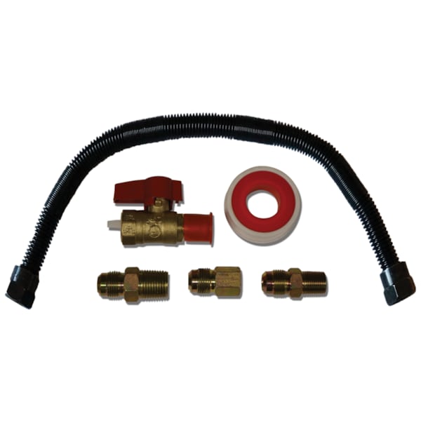 Generic 24In. Whisper Free Universal Gas Appliance Hook-Up Kit - Black F - GLST202-24-TF