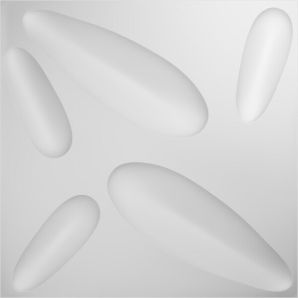 Ekena Millwork 19 5/8in. W x 19 5/8in. H Petal EnduraWall Decorative 3D Wall Panel, White, 20PK - WP20X20PLWH-CASE-20