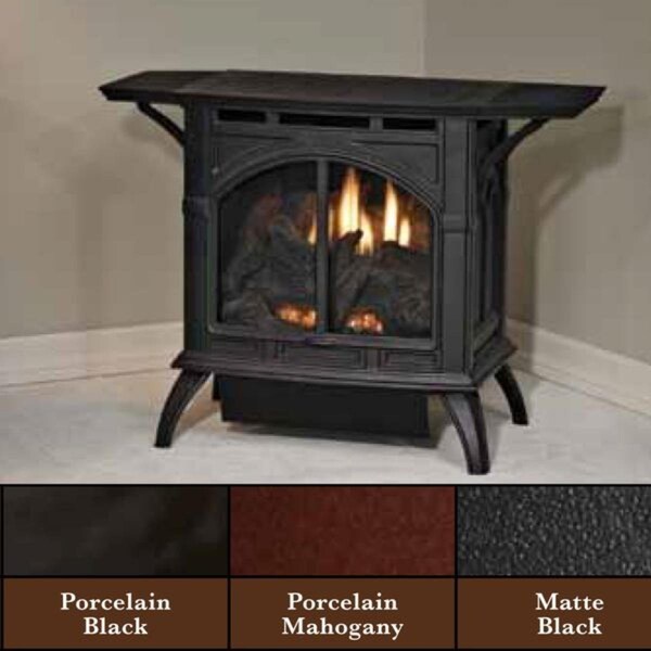 Empire 10K BTU Millivolt Log Set, Natural Gas Contour Burner, Matte Black - VFD10CC30FN