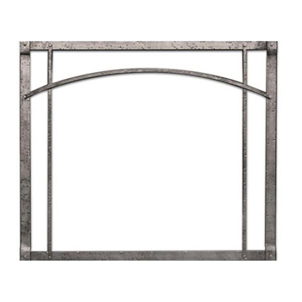 Empire Forged Iron Arch Front Inset Fireplaces, Distressed Pewter - DFF40RPD