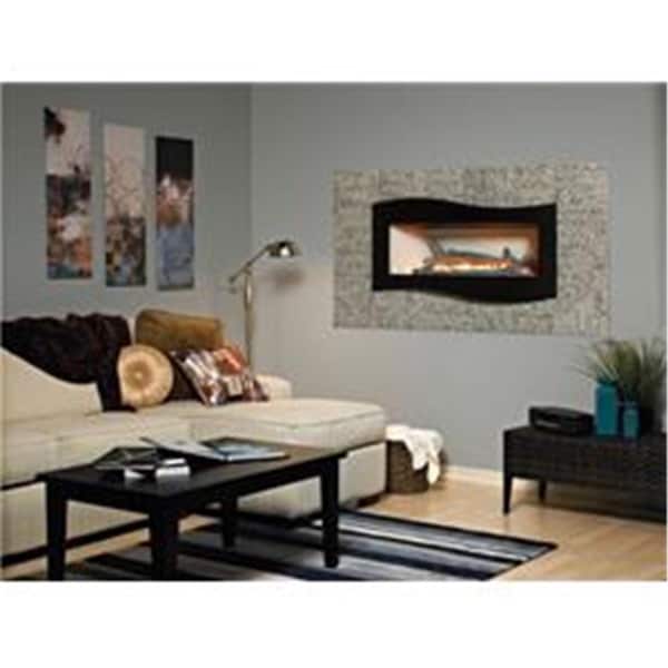 Empire Propane Gas Boulevard Linear IP LED Lighting Vent Free Fireplace with Barrier Screen - VFLB60FP90P