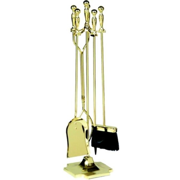 Uniflame Uniflame T51030PB 5 PC. POLISHED BRASS FIRESET (F-2191) - T51030PB