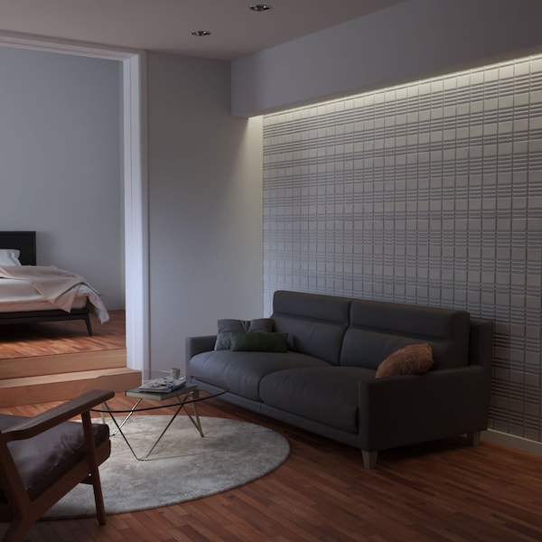 Ekena Millwork 19 5/8in. W x 19 5/8in. H Stacked EnduraWall Decorative 3D Wall Panel, White, 10PK - WP20X20SDWH-CASE-10