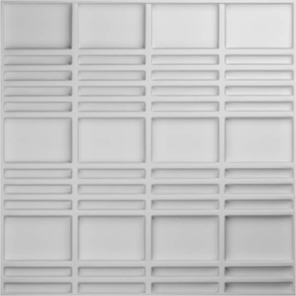 Ekena Millwork 19 5/8in. W x 19 5/8in. H Stacked EnduraWall Decorative 3D Wall Panel, White, 10PK - WP20X20SDWH-CASE-10