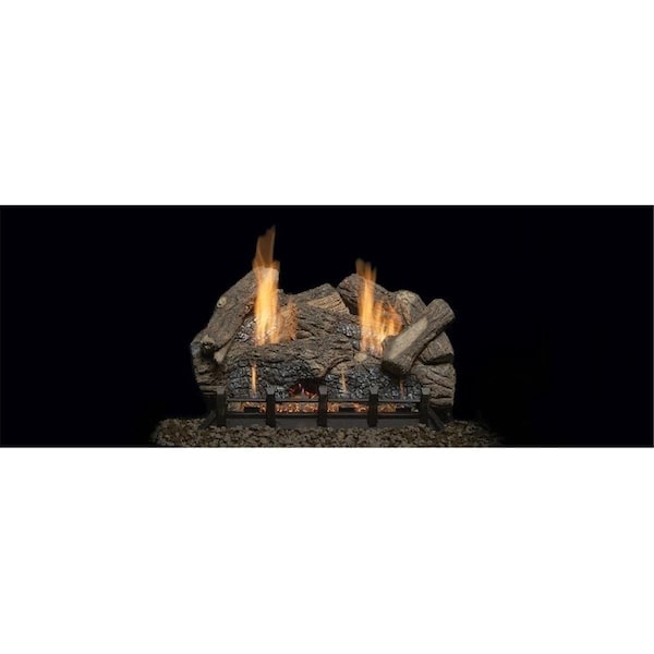 Monessen 18 in. Highland Oak Refractory Log Set for Natural Blaze VF Burner - 7 Piece - HO18-R