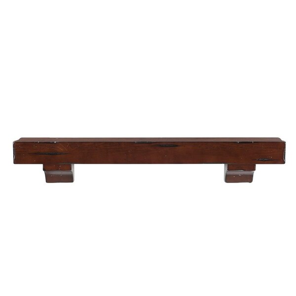 Pearl Mantels 72 in. The Shenandoah Shelf or Mantel Shelf Finish, Cherry Rustic Distressed - 412-72-70