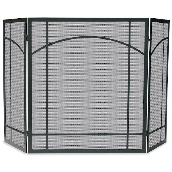 Uniflame Uniflame S-1023 3 Fold Black Wrought Iron Mission Screen - S-1023