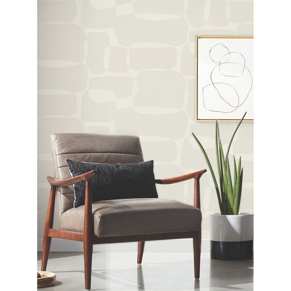 York Wallcoverings Block Caramel and Cream Wallpaper Sample - AG2071SAM