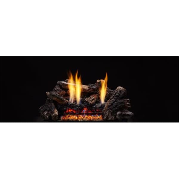 Majestic Pet Majestic  30 in. Burncrete Hybrid Charisma Log Set with Glow Getter 24 in. Burner - 8 Piece - CR30-H