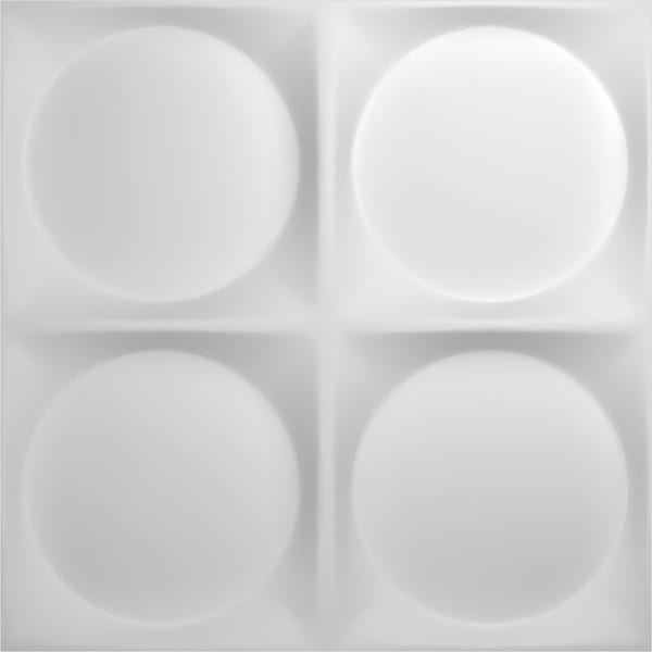Ekena Millwork 11 7/8in. W x 11 7/8in. H Adonis EnduraWall Decor 3D Wall Panel Covers, Total 9.79 Sq. Ft., 10PK - WP12X12ADWH-CASE-10