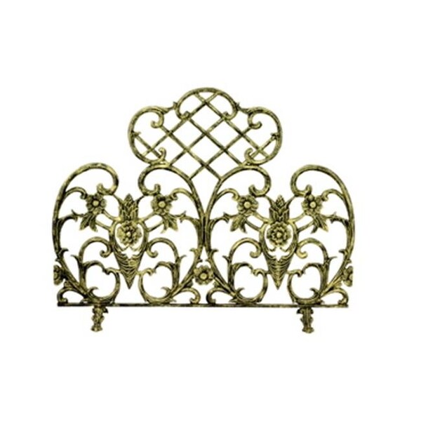 Uniflame Uniflame S-5502 SINGLE PANEL ANTIQUE GOLD CAST ALUMINUM SCREEN - S-5502