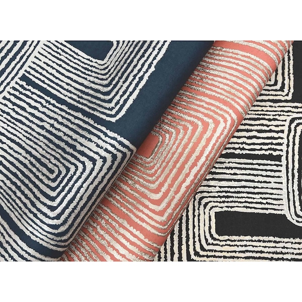 York Wallcoverings Zulu Thread Black and Gold Wallpaper Sample - AG2032SAM