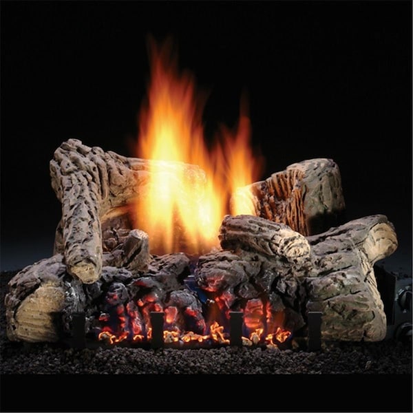 Perfectpillows Hargrove Manufacturing 26 Inch Highland Glow Vent-free Log Set NG Variable Flame - PE2211610