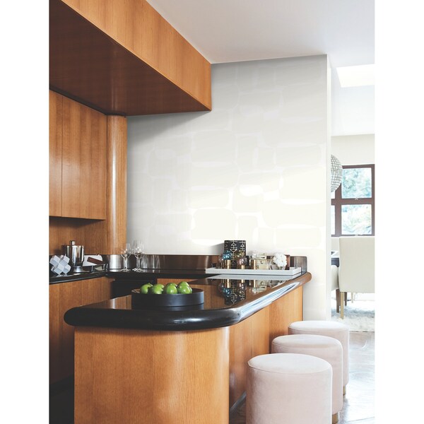 York Wallcoverings Block White and Ivory Wallpaper Sample - AG2072SAM