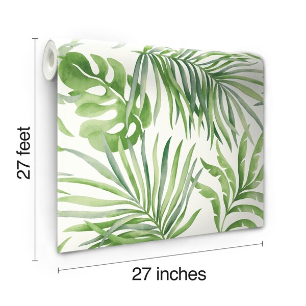 York Wallcoverings Paradise Palm Green Wallpaper - SO2450