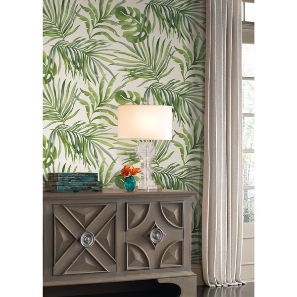 York Wallcoverings Paradise Palm Green Wallpaper - SO2450