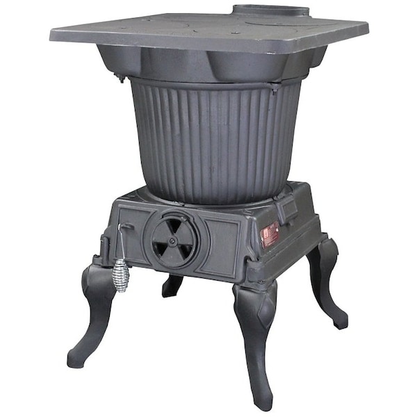 Vogelzang Rancher, 24 in W, 20 in D, 28 in H, 60,000 Btu Heating, Iron, Black - SR57E