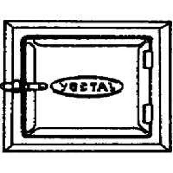 Vestal Mfg Cleanout Door, 8 in W, 8 in H, Galvanized Steel - ST-88