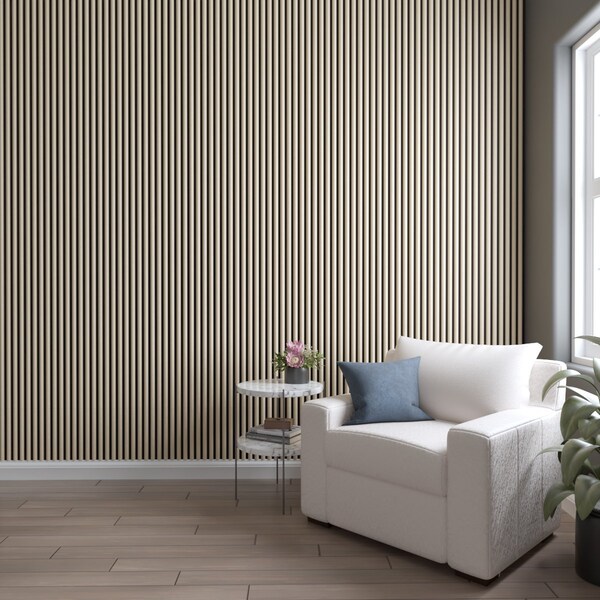 Ekena Millwork AcoustixPro Noise Cancelling Half Round Small Slat Wall Panel - SWA0625X0500HRAB
